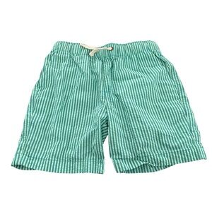 Crewcuts Green & White Seersucker Striped Shorts Size 10